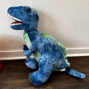 Huge 33” Plush Dinosaur Stuffed Animal T-Rex Tyrannosaurus Rex Blue & Green